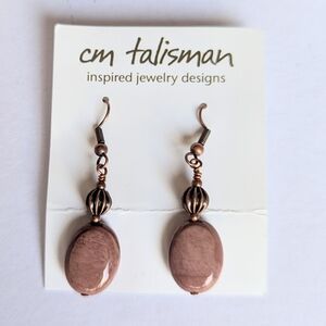 CM TALISMAN imperial jasper stone dangle earrings